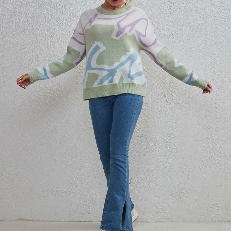 Casual Colour Block Sweater