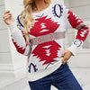 Casual Geometric Knit Sweater