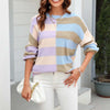 Casual Striped Knit Sweater