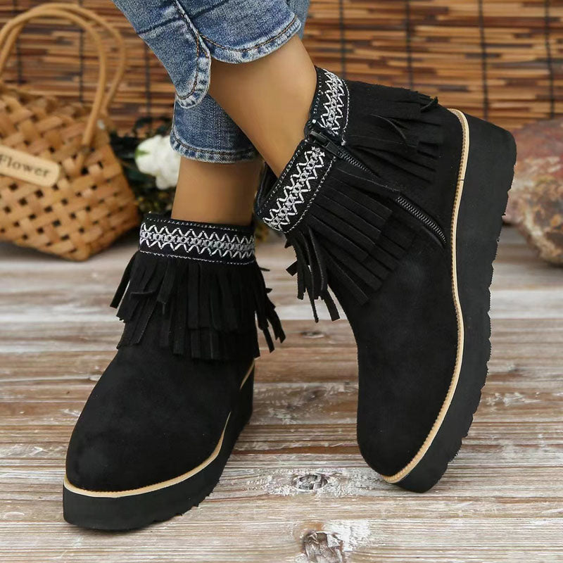 Vintage Fringed Boots