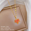Maple Leaf Pendant Necklace