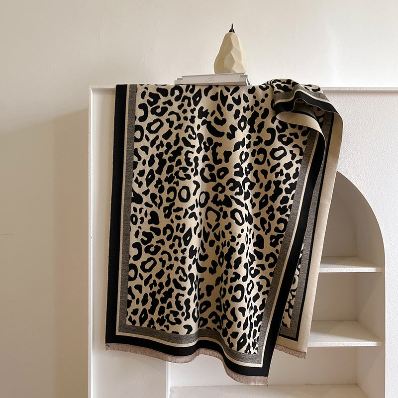 Leopard Print Casual Scarf