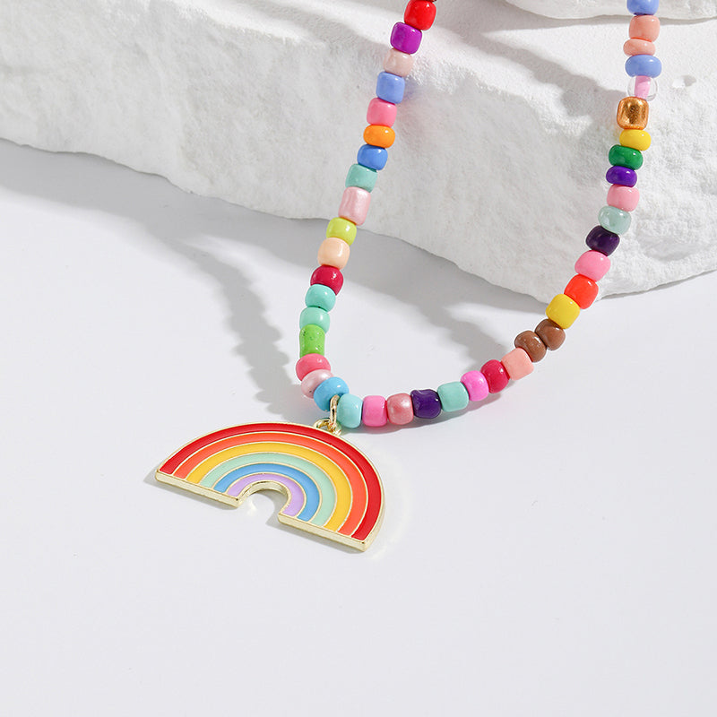 Rainbow Pendant Necklace