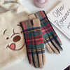 Vintage Plaid Warm Gloves