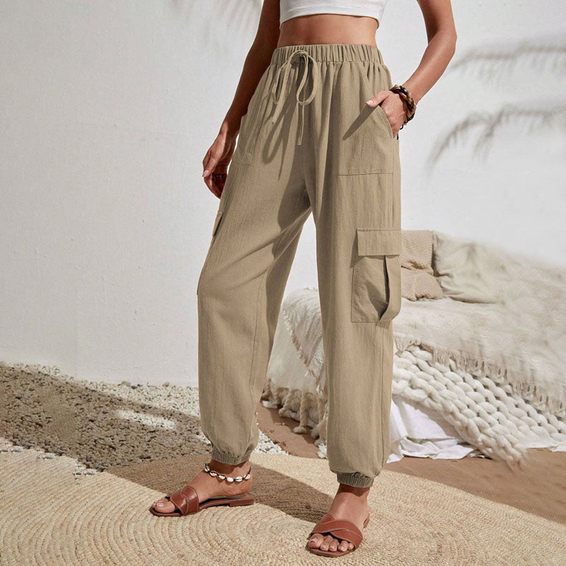 Solid Colour Casual Pants