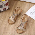 Rhinestone Wedge Sandals