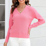 Casual Solid Colour Knit Sweater