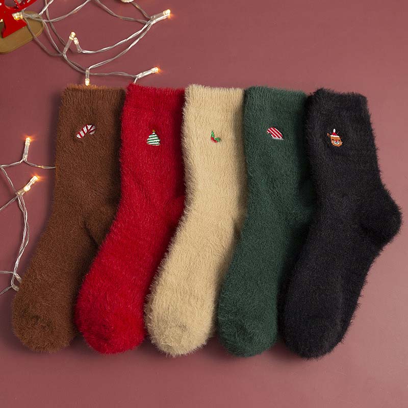 Warm Plush Christmas Socks