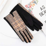 Vintage Plaid Warm Gloves