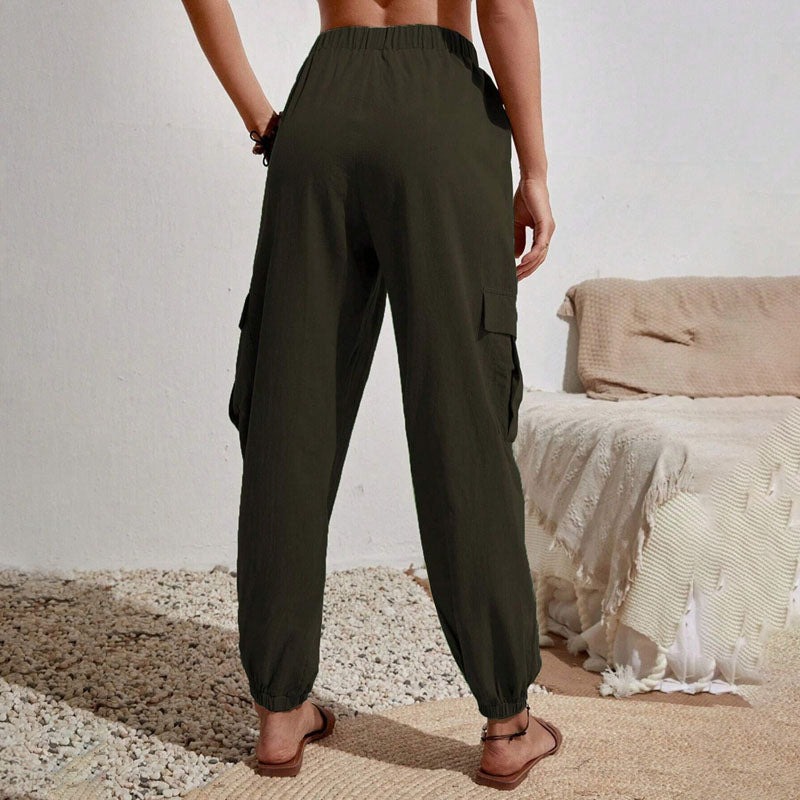 Solid Colour Casual Pants