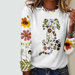 Creative Floral Print T-Shirt