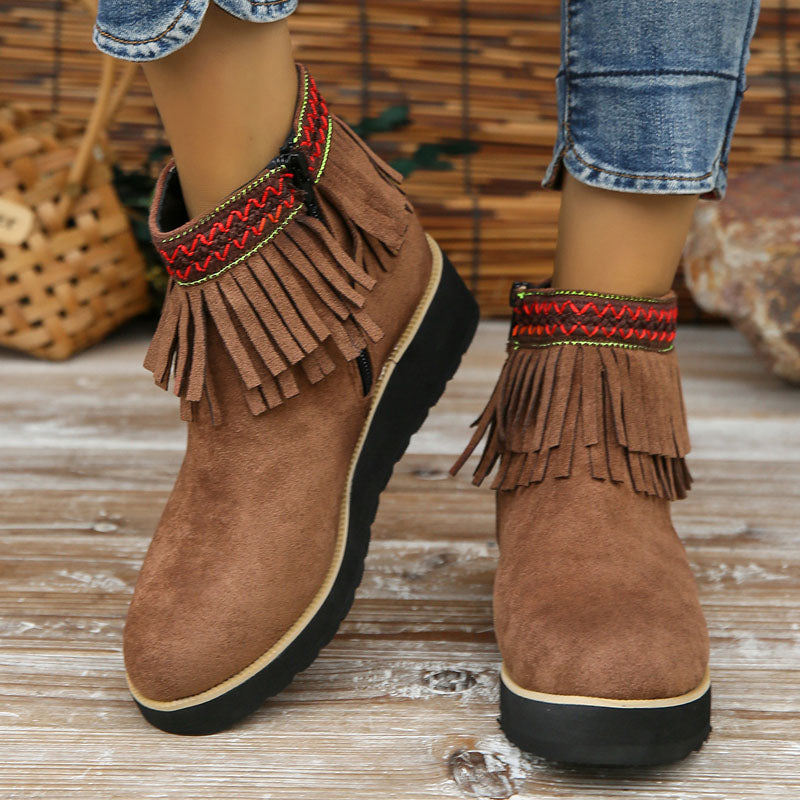 Vintage Fringed Boots