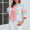 Casual Striped Knit Sweater