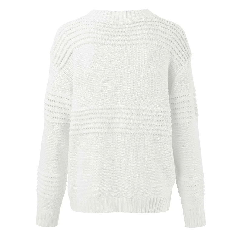 Casual Hollow Knit Sweater