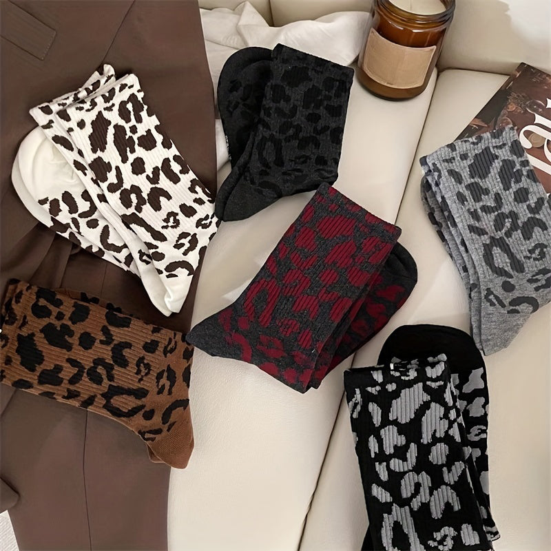 Vintage Leopard Print Socks