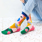 Abstract Colour Block Socks