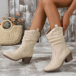 Vintage Chunky Heel Boots