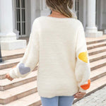 Heart Pattern Knit Sweater