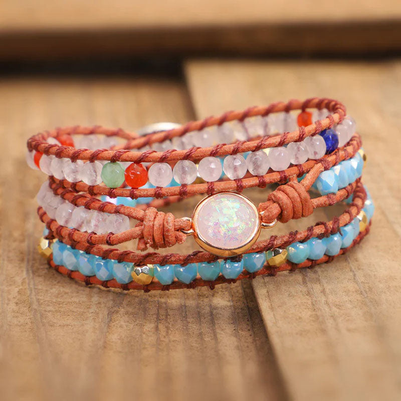 Boho Braided Bead Bracelet