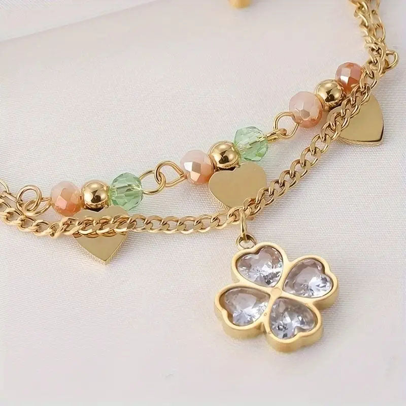 Flower Pendant Bracelet