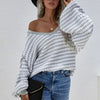 Casual Striped Knit Sweater