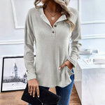 Solid Colour Casual Sweatshirt