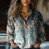 Vintage Ethnic Print Blouse