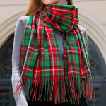 Fringed Plaid Scarf