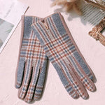 Vintage Plaid Warm Gloves