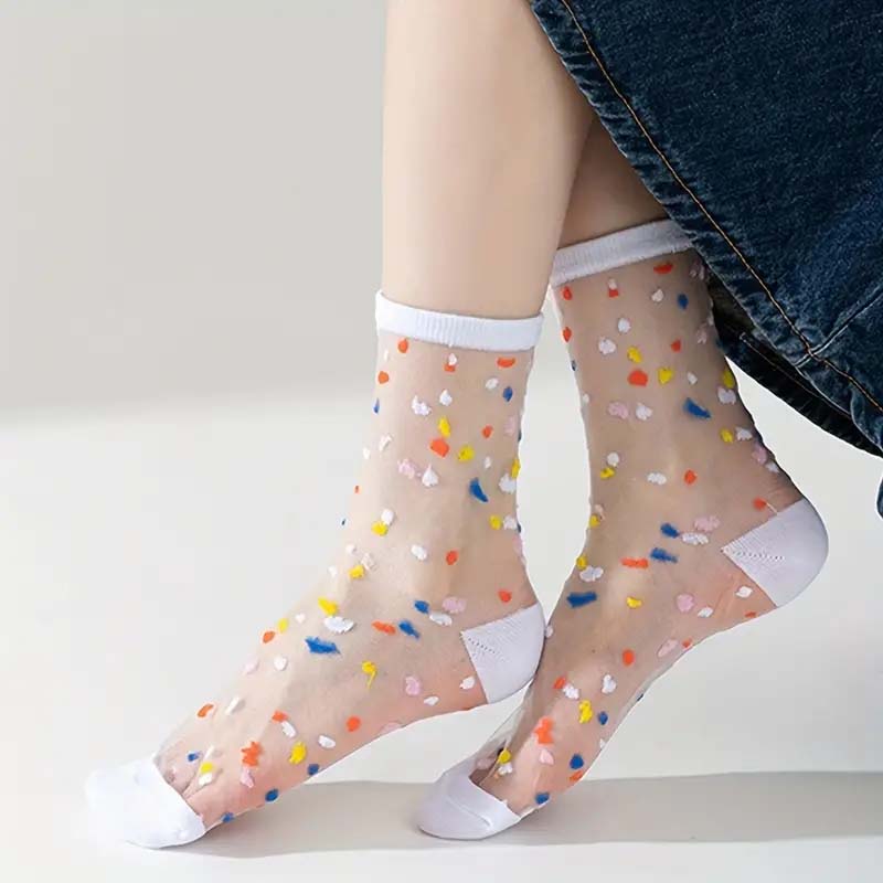 Breathable Polka Dot Socks