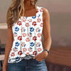 Colourful Cat Paw Print Tank Top