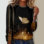 Vintage Butterfly Print T-Shirt