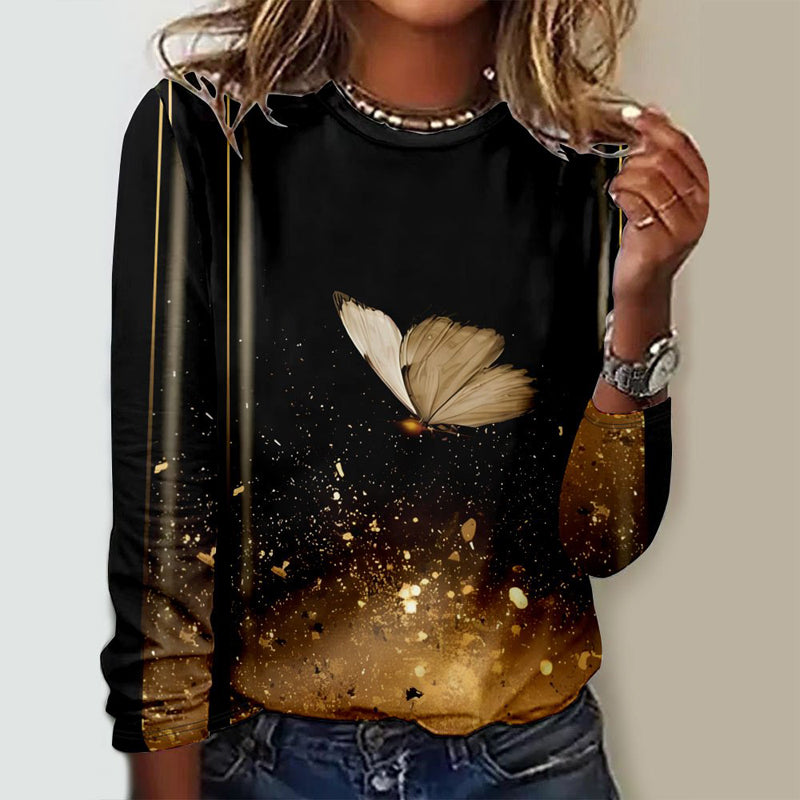 Vintage Butterfly Print T-Shirt