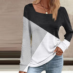 Casual Color Block Blouse