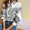 Casual Abstract Print Blouse