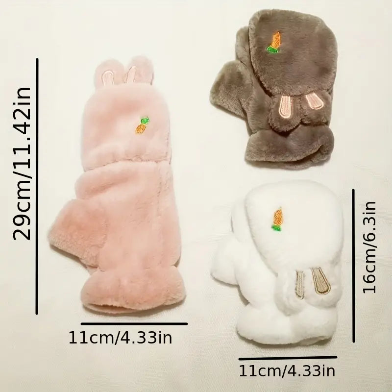 Cartoon Plush Warm Gloves