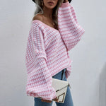 Casual Striped Knit Sweater