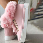 Warm Plush Platform Ankle Boots