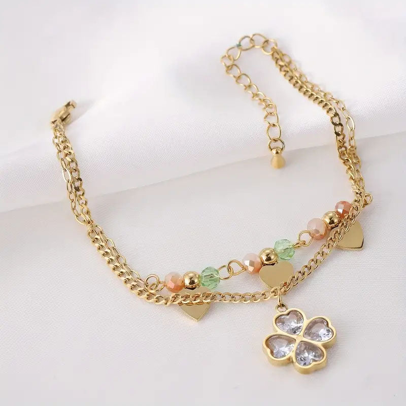 Flower Pendant Bracelet