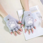 Warm Cat Paw Print Gloves