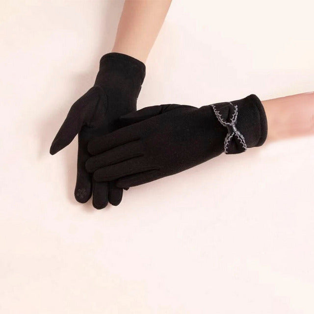 Bow Tie Warm Gloves