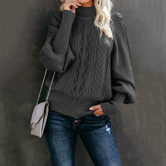 Elegant Solid Knitted Sweater