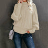 Elegant Solid Knitted Sweater