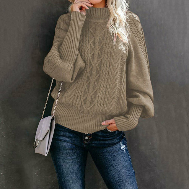 Elegant Solid Knitted Sweater