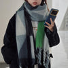 Contrast Color Warm Scarf