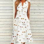 Casual Floral Sleeveless Dress