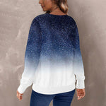 Gradient Print Casual Sweatshirt