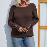 Casual Solid Color Knit Sweater