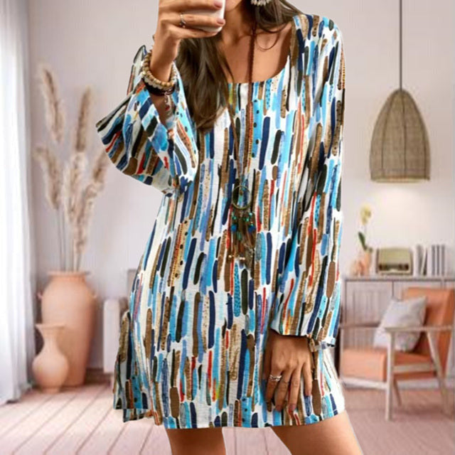 Colorful Print Casual Dress
