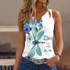 Casual Dragonfly Print Tank Top